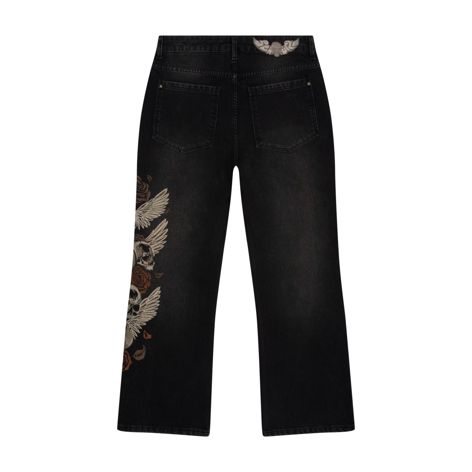 "hellboy" brown washed bootcut Denim