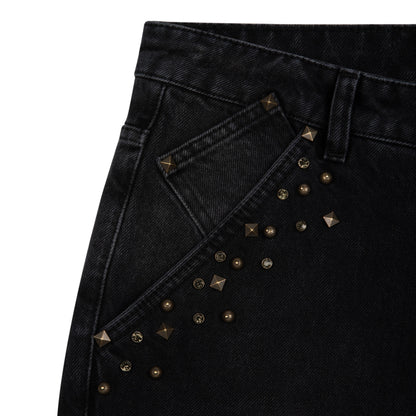 "hellboy" brown washed bootcut Denim