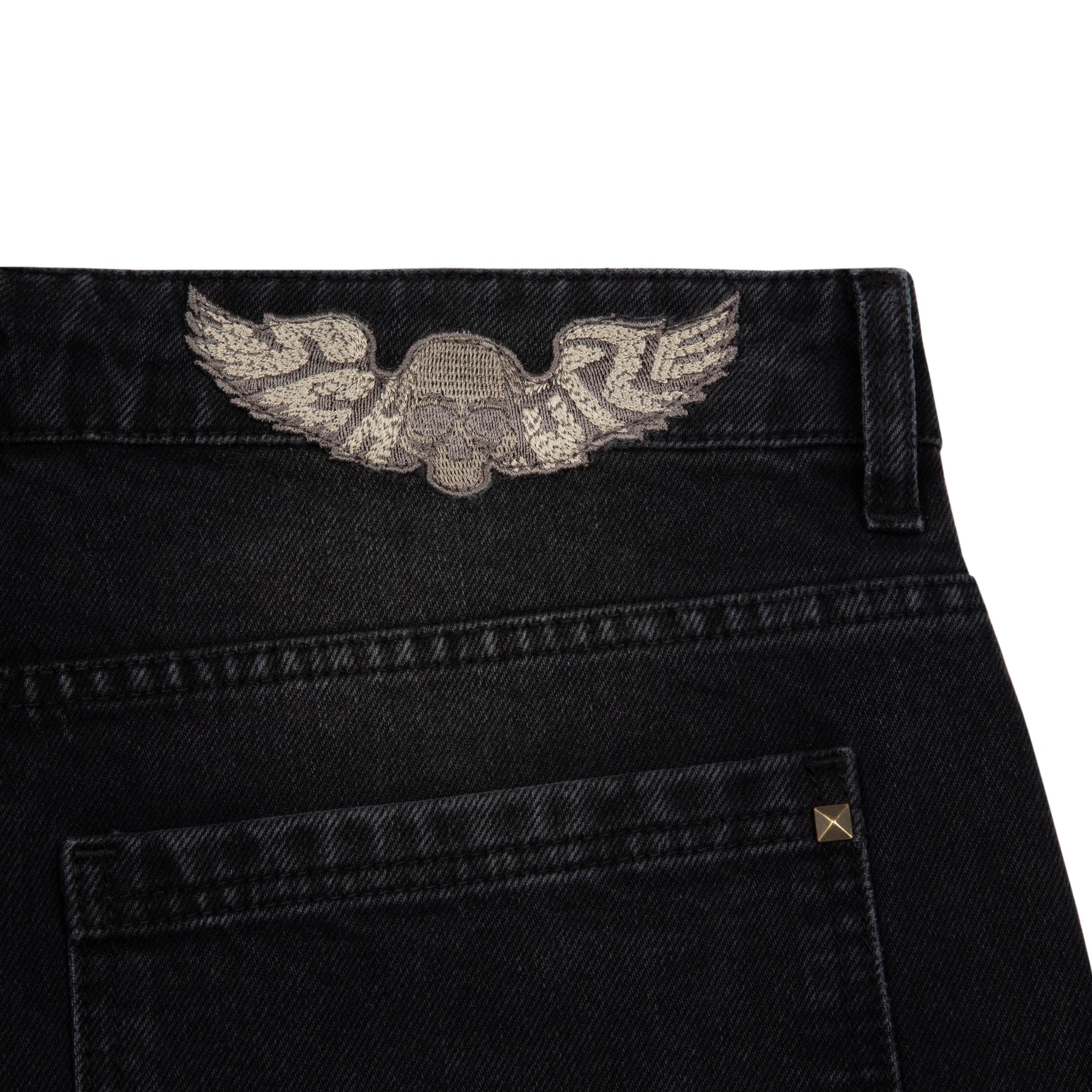 "hellboy" brown washed bootcut Denim