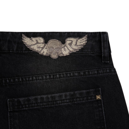 "hellboy" brown washed bootcut Denim