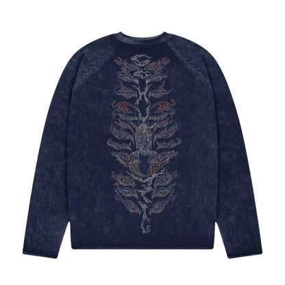 "lotus v2" Knit blue