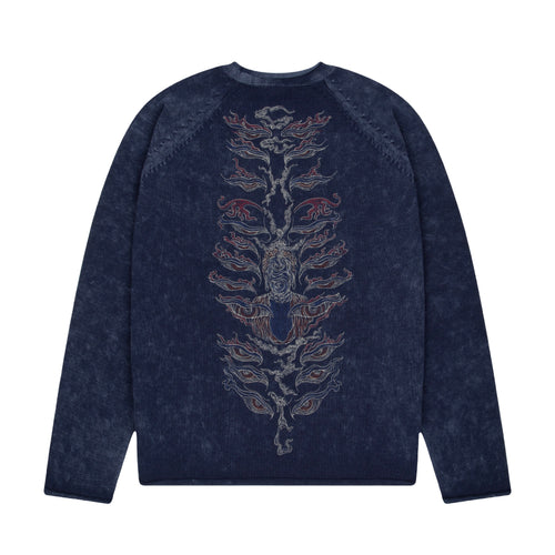 "lotus v2" Knit blue