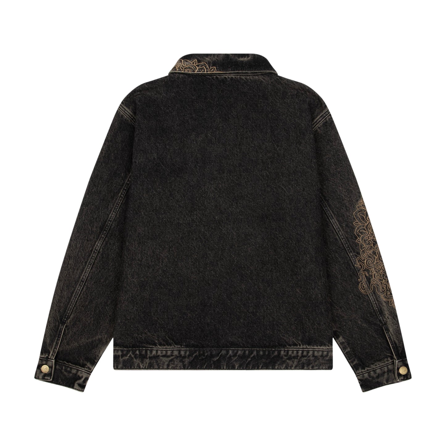 "lotus v2" denim Jacket black