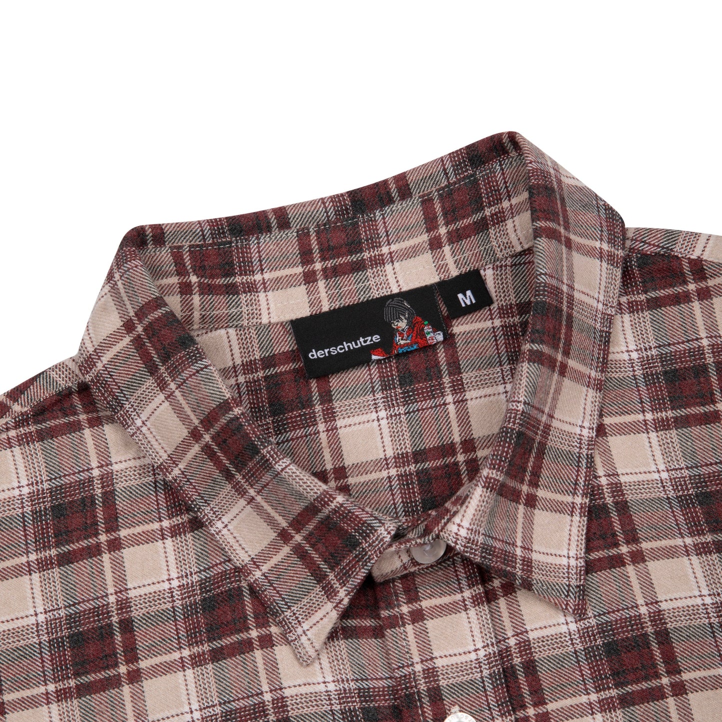 "lotus v2" layered Shirt plaid brown