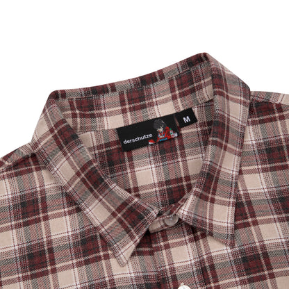 "lotus v2" layered Shirt plaid brown