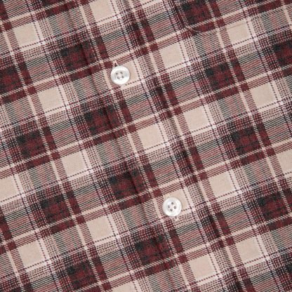 "lotus v2" layered Shirt plaid brown