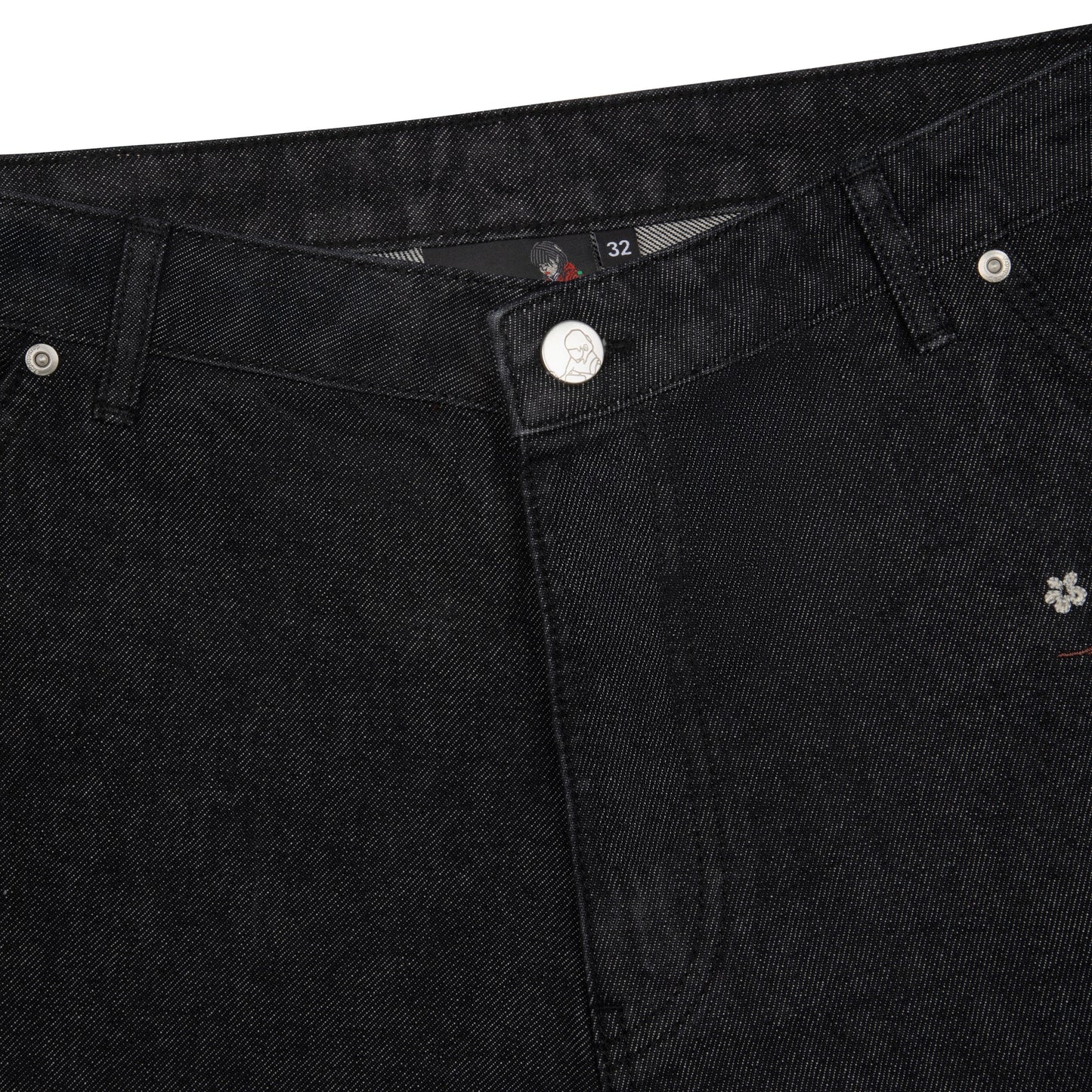 "yakuza" black raw Jorts