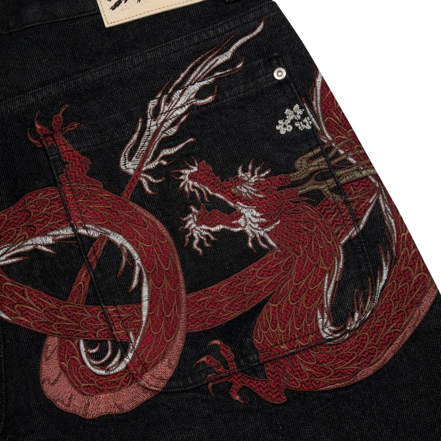 "yakuza" black raw Jorts