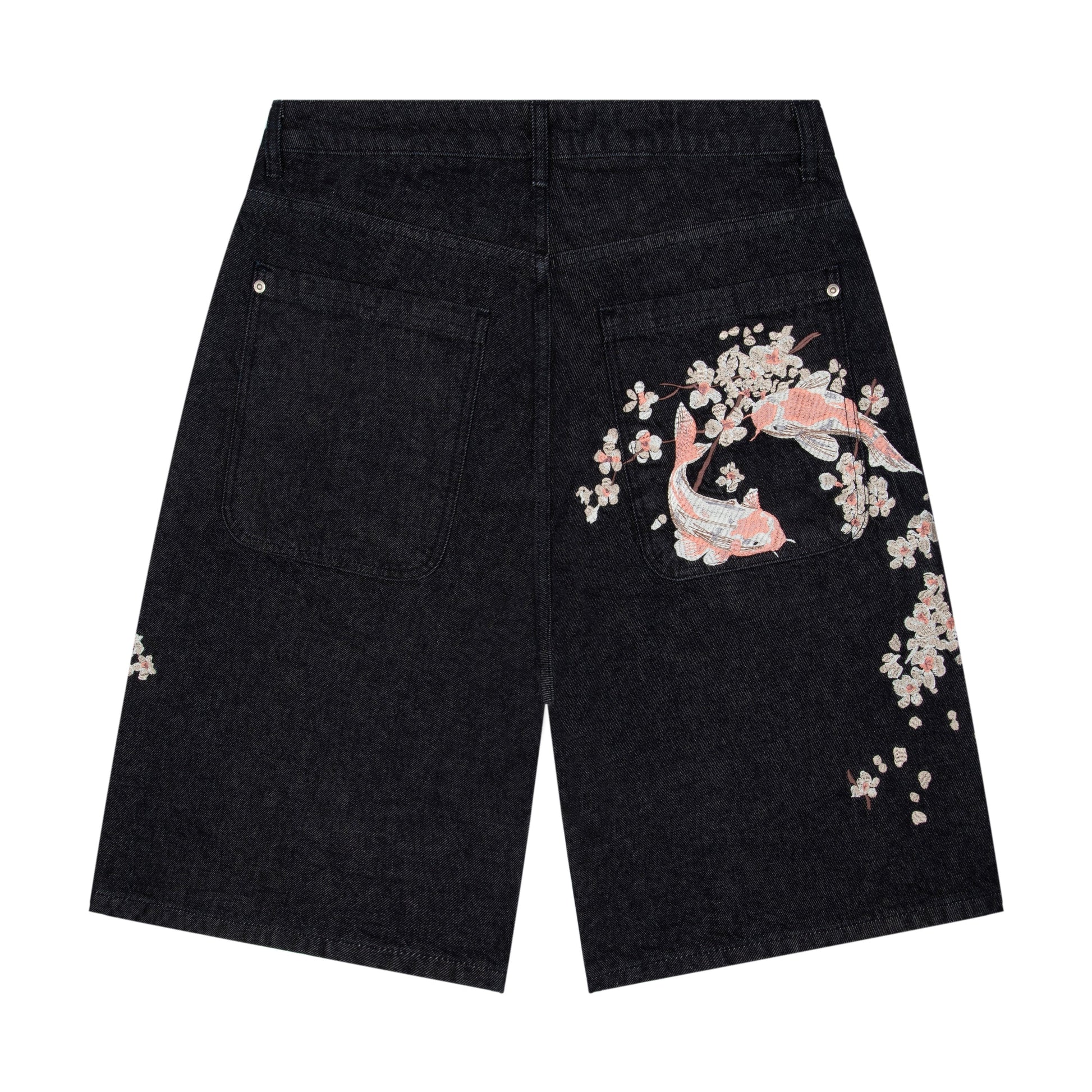 "yakuza" indigo raw Jorts 02