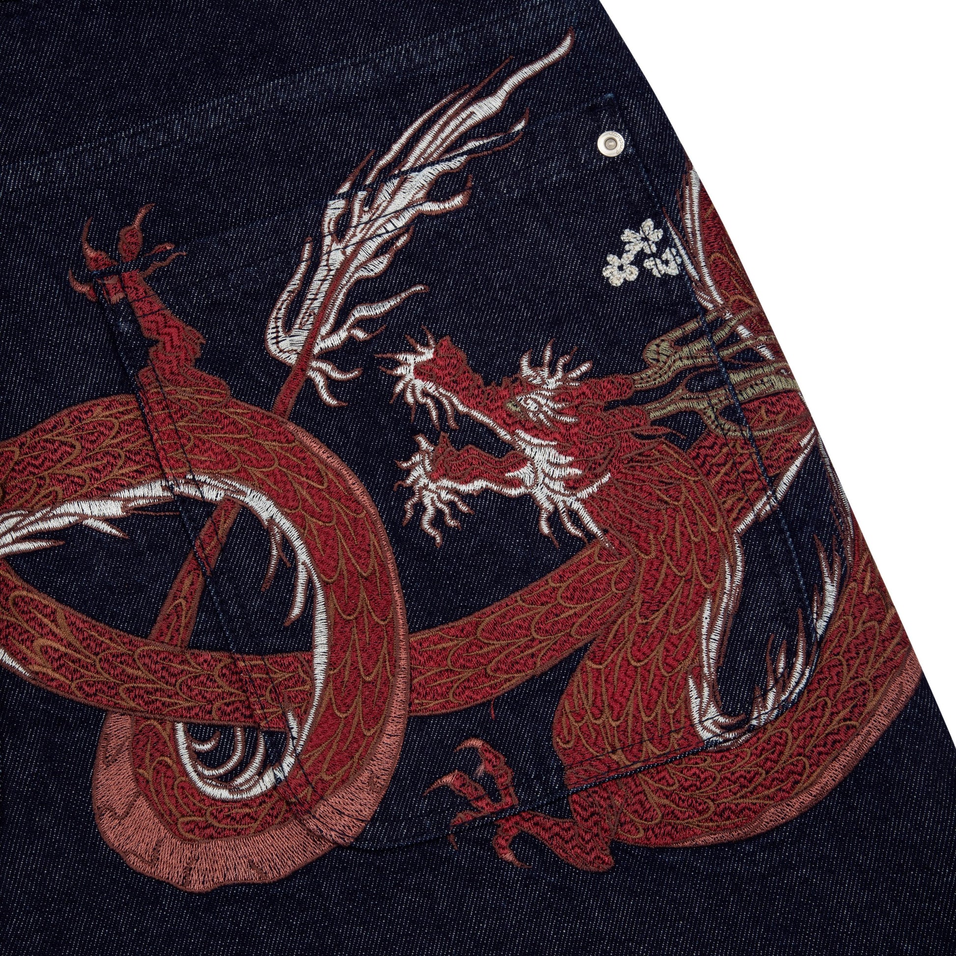 "yakuza" indigo raw Jorts 01