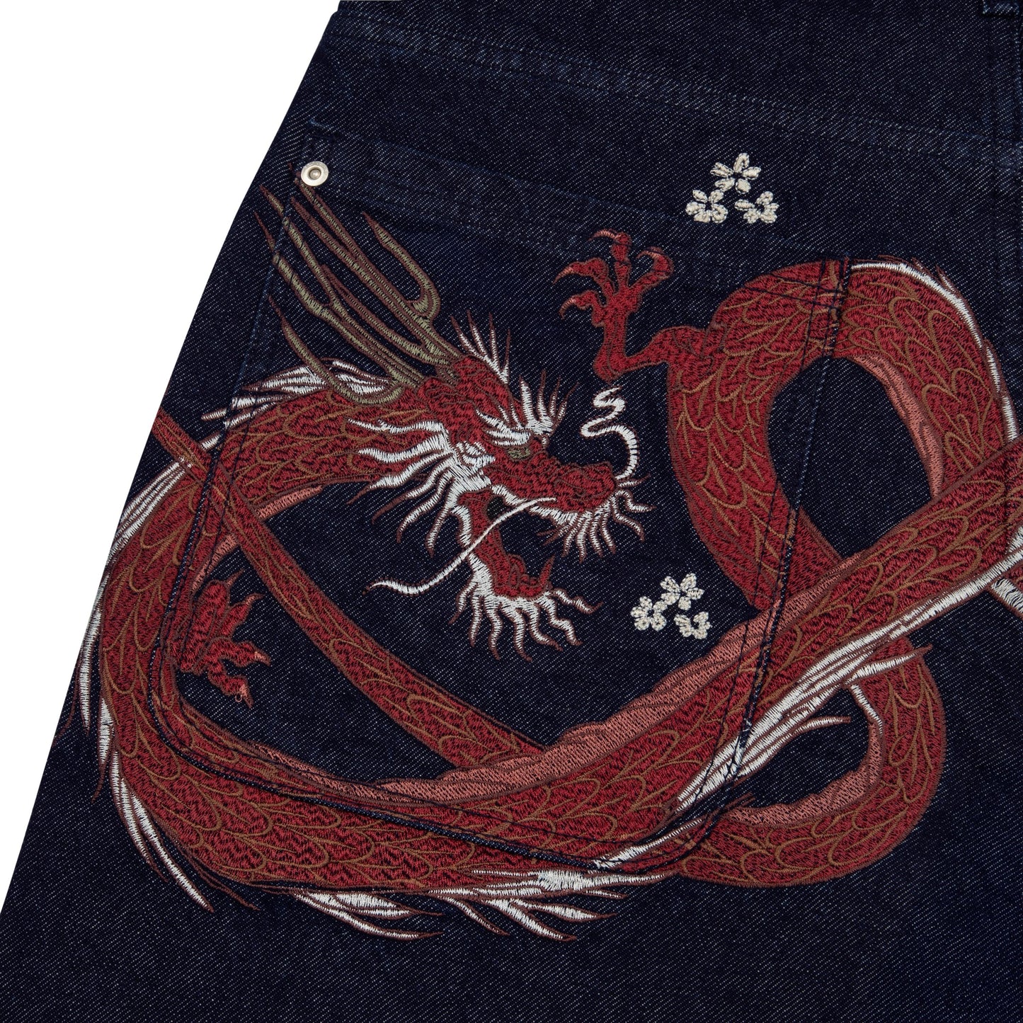"yakuza" indigo raw Jorts 01