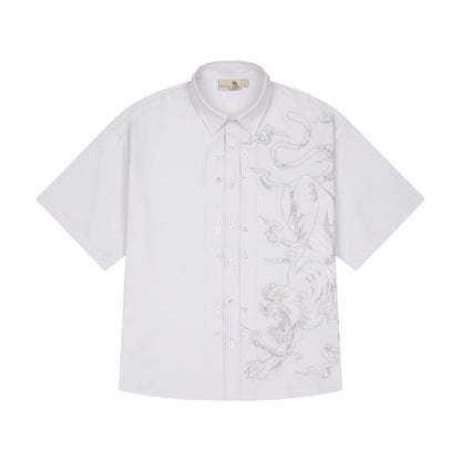 "yakuza" Shirt white striped