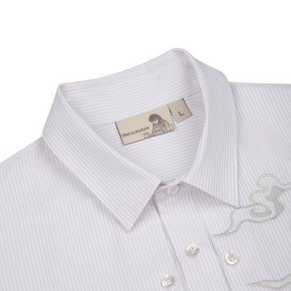 "yakuza" Shirt white striped