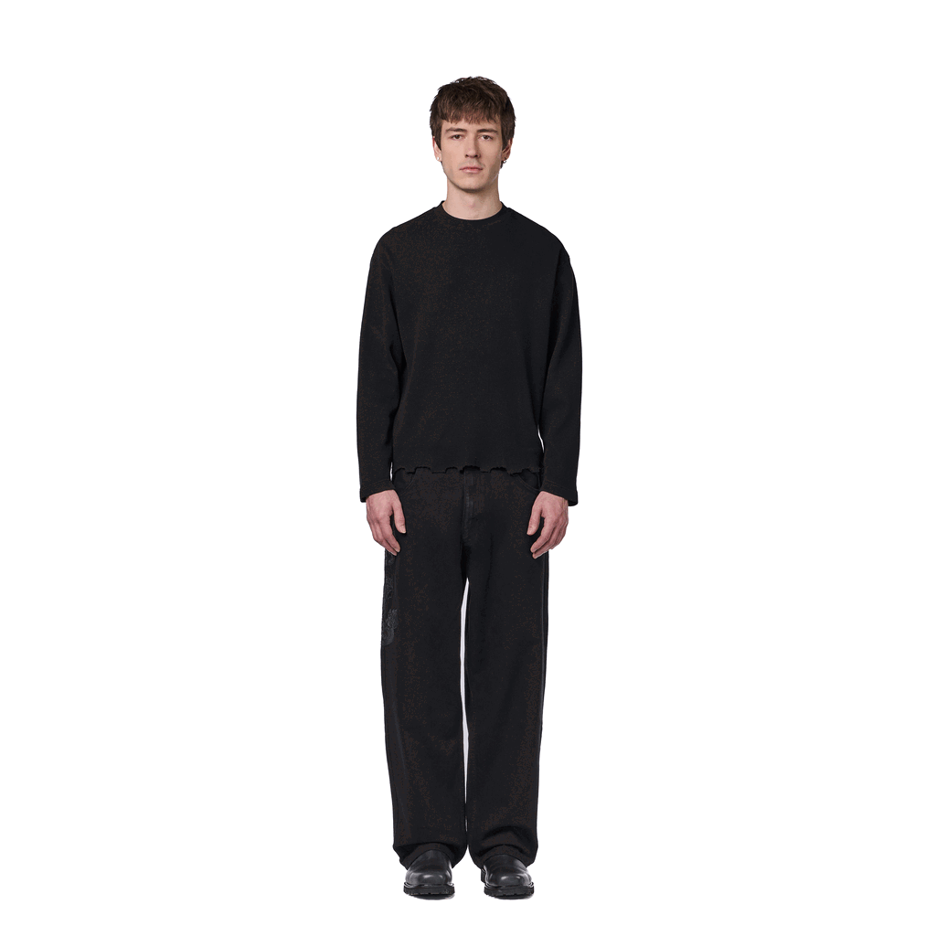"hellboy" waffle Longsleeve black