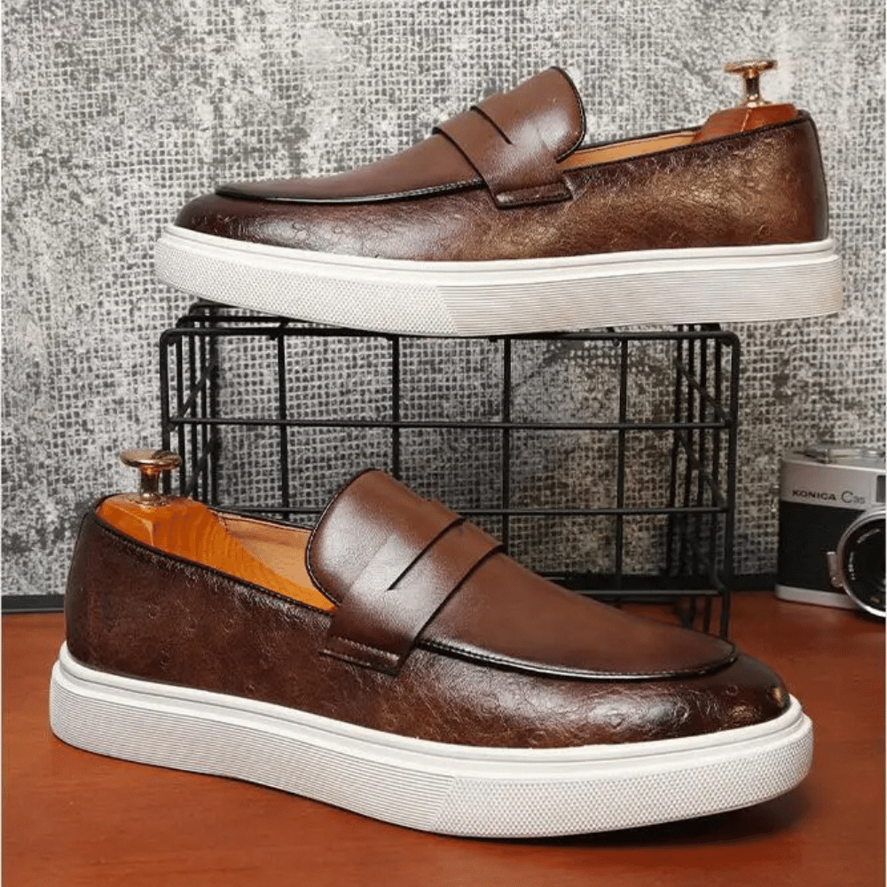 Leather Moccasin Slip-On for Men by Valerion