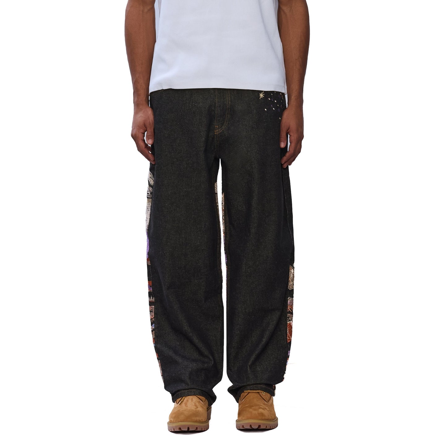 "sunset" black raw Denim