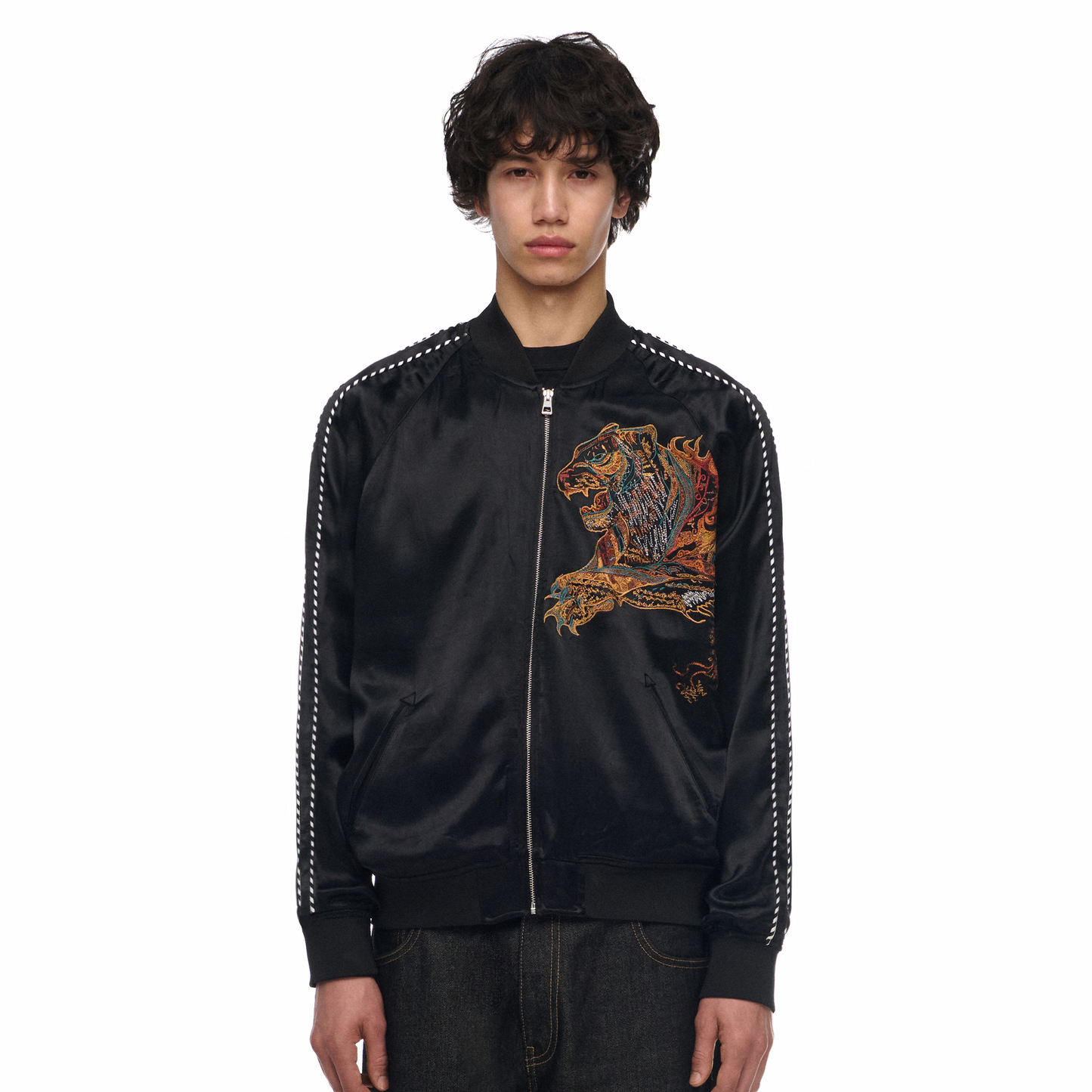 "lotus v2" satin Jacket
