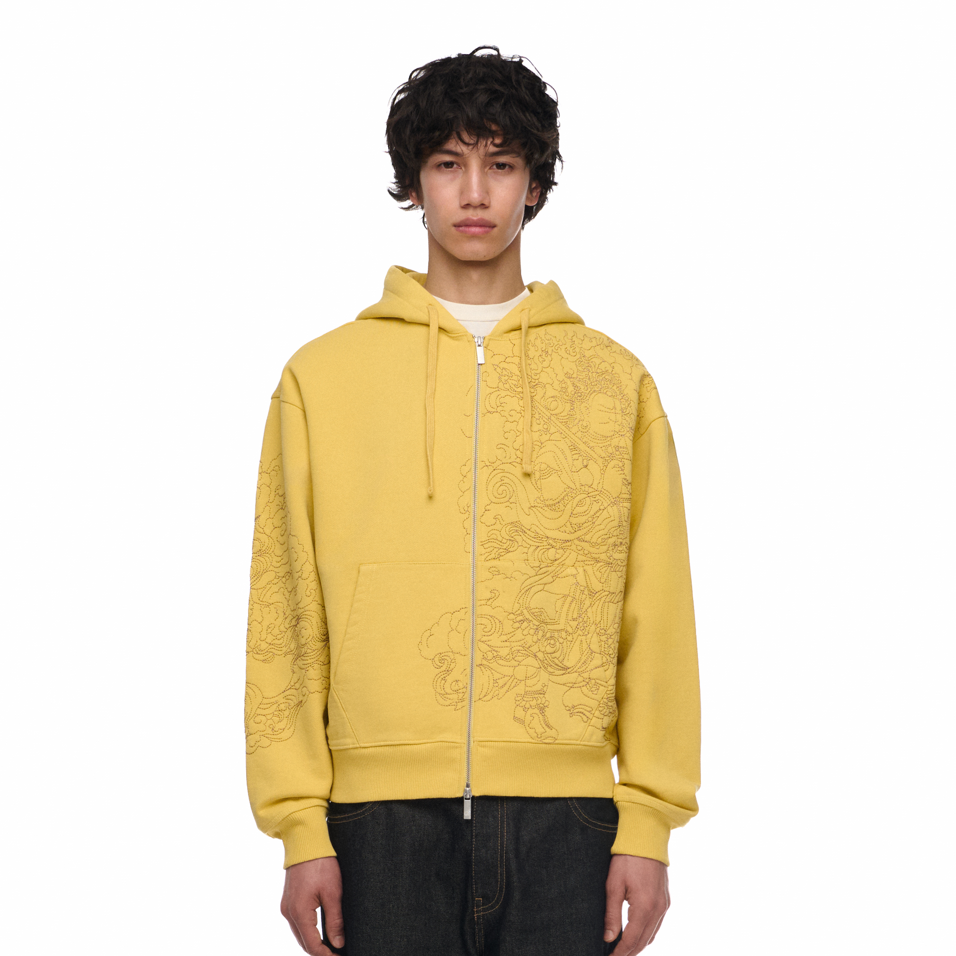 "lotus v2" Zip Up yellow