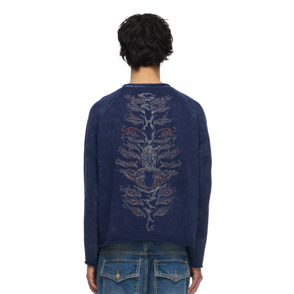 "lotus v2" Knit blue