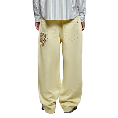 "garden of eden" Denim butter yellow