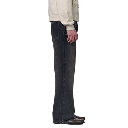 "hellboy" brown washed bootcut Denim