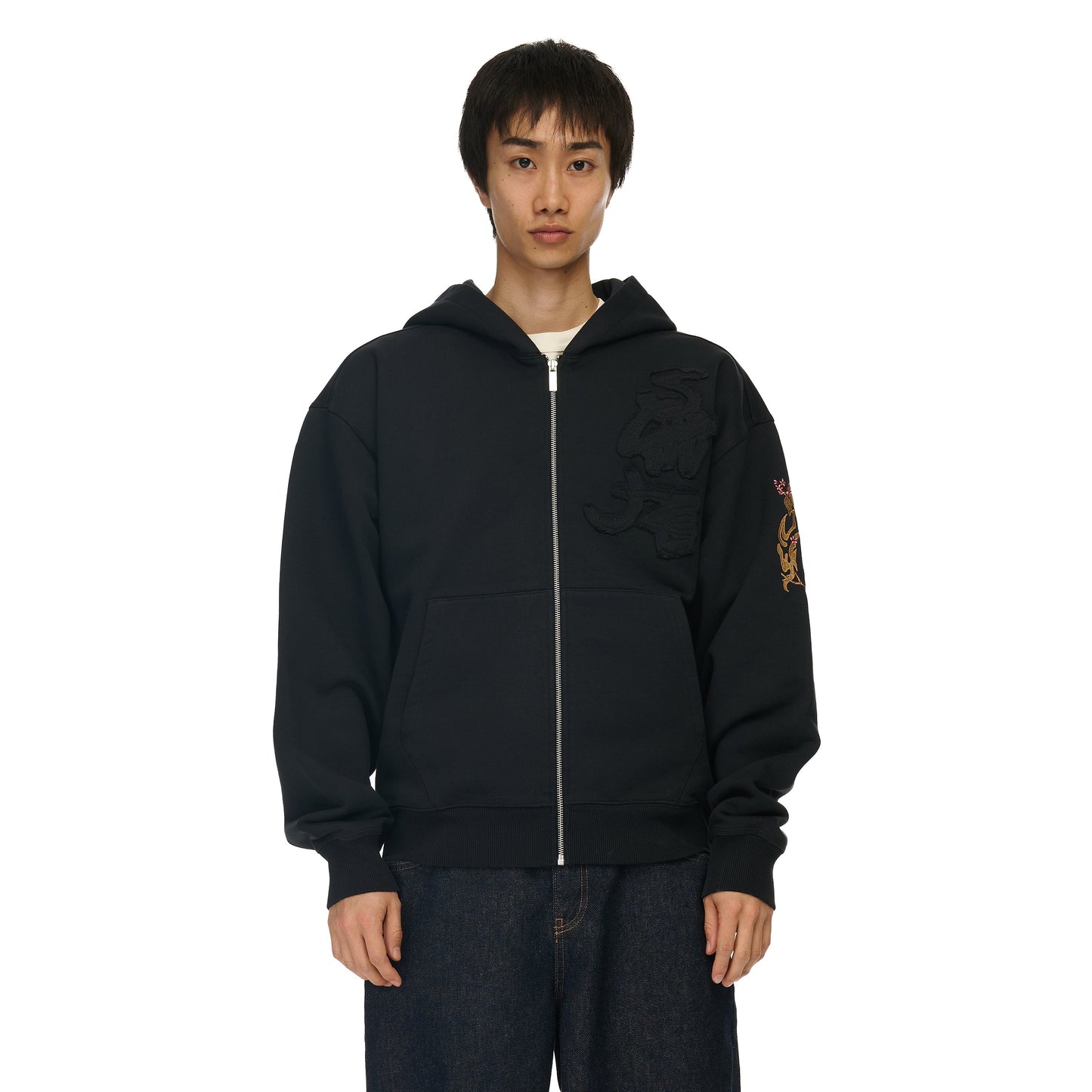 "yakuza v2" Zip Up dark grey
