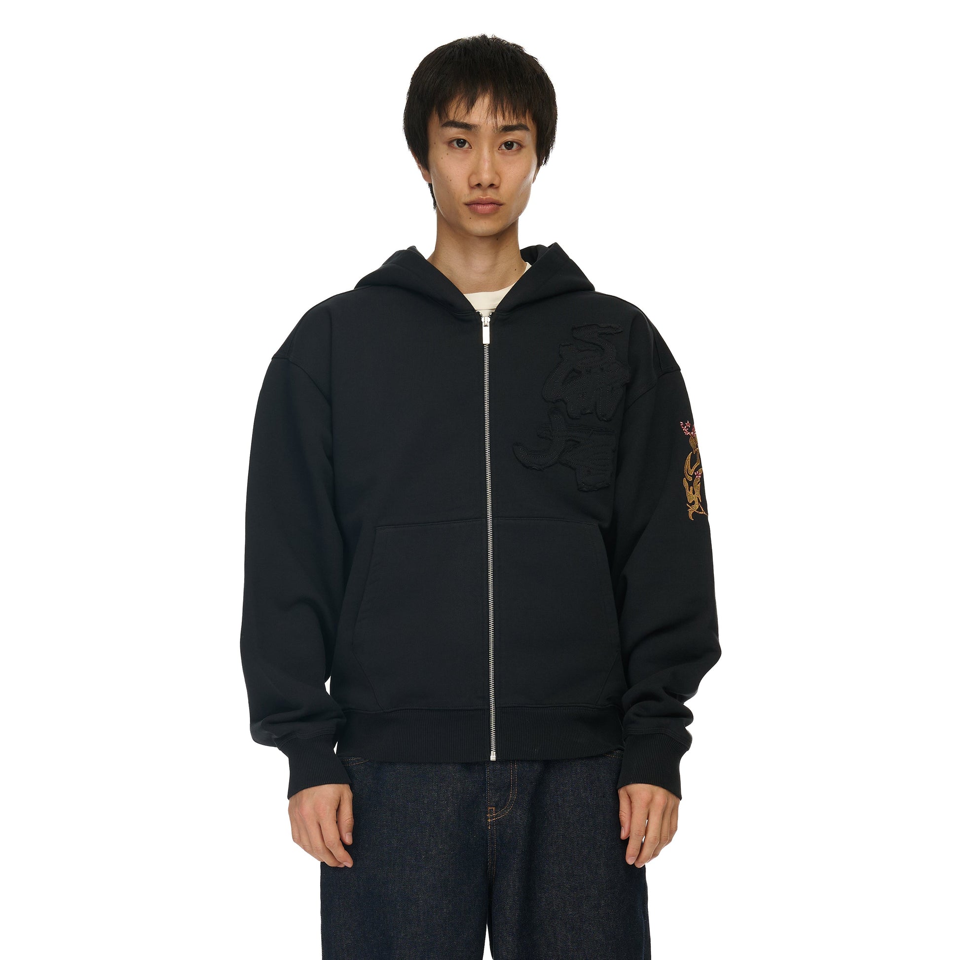 "yakuza v2" Zip Up dark grey