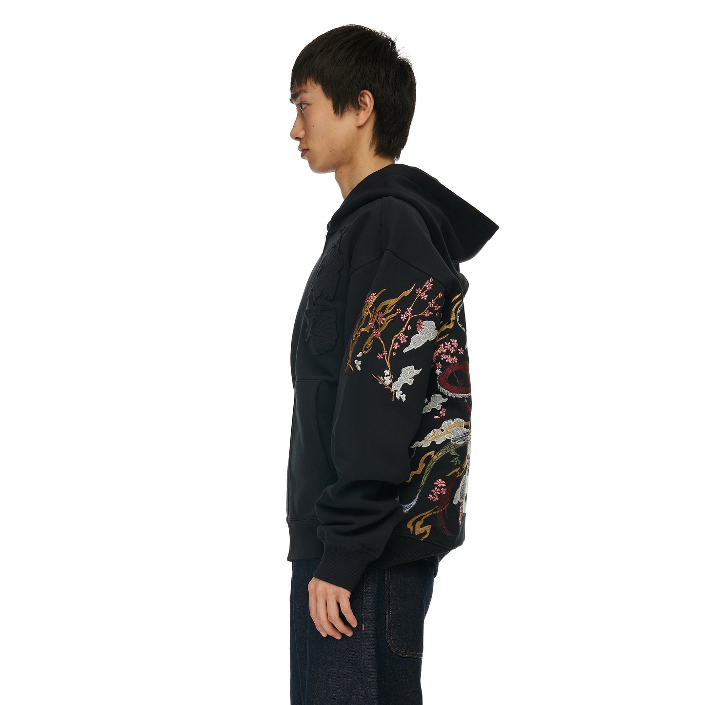 "yakuza v2" Zip Up dark grey