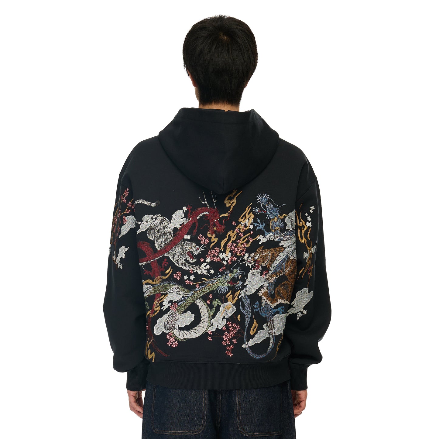 "yakuza v2" Zip Up dark grey