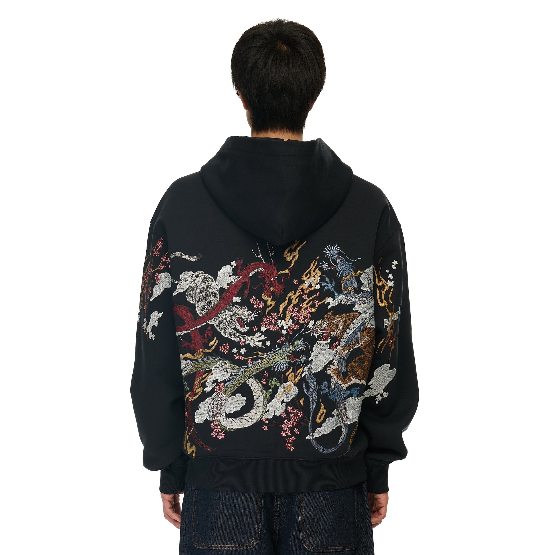 "yakuza v2" Zip Up dark grey
