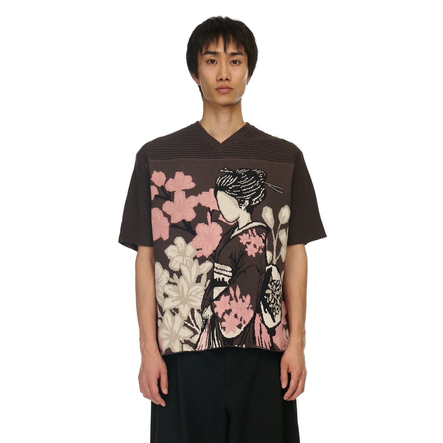 "yakuza v2" knitted Jersey khaki
