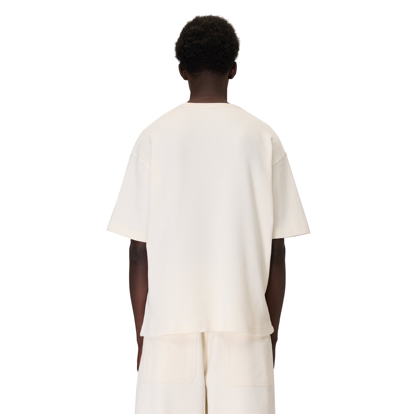 "aziza" waffle T Shirt ecru