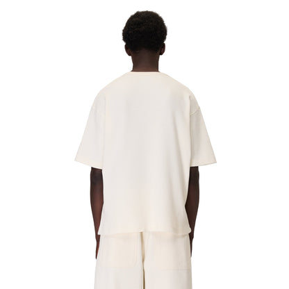 "aziza" waffle T Shirt ecru