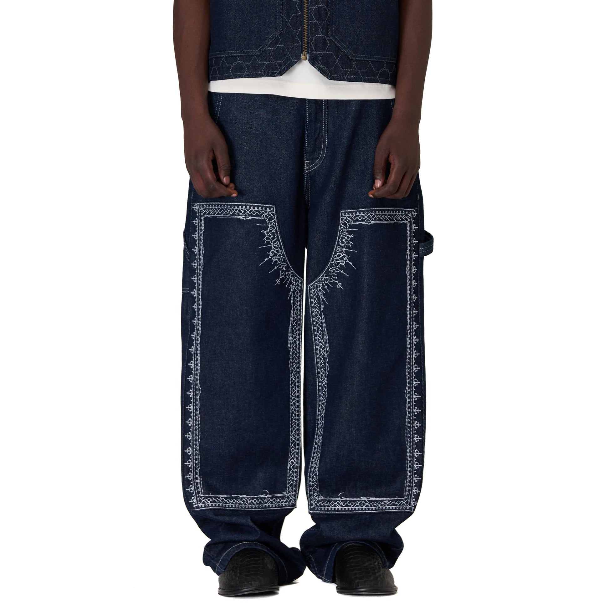 "aziza" indigo raw Denim