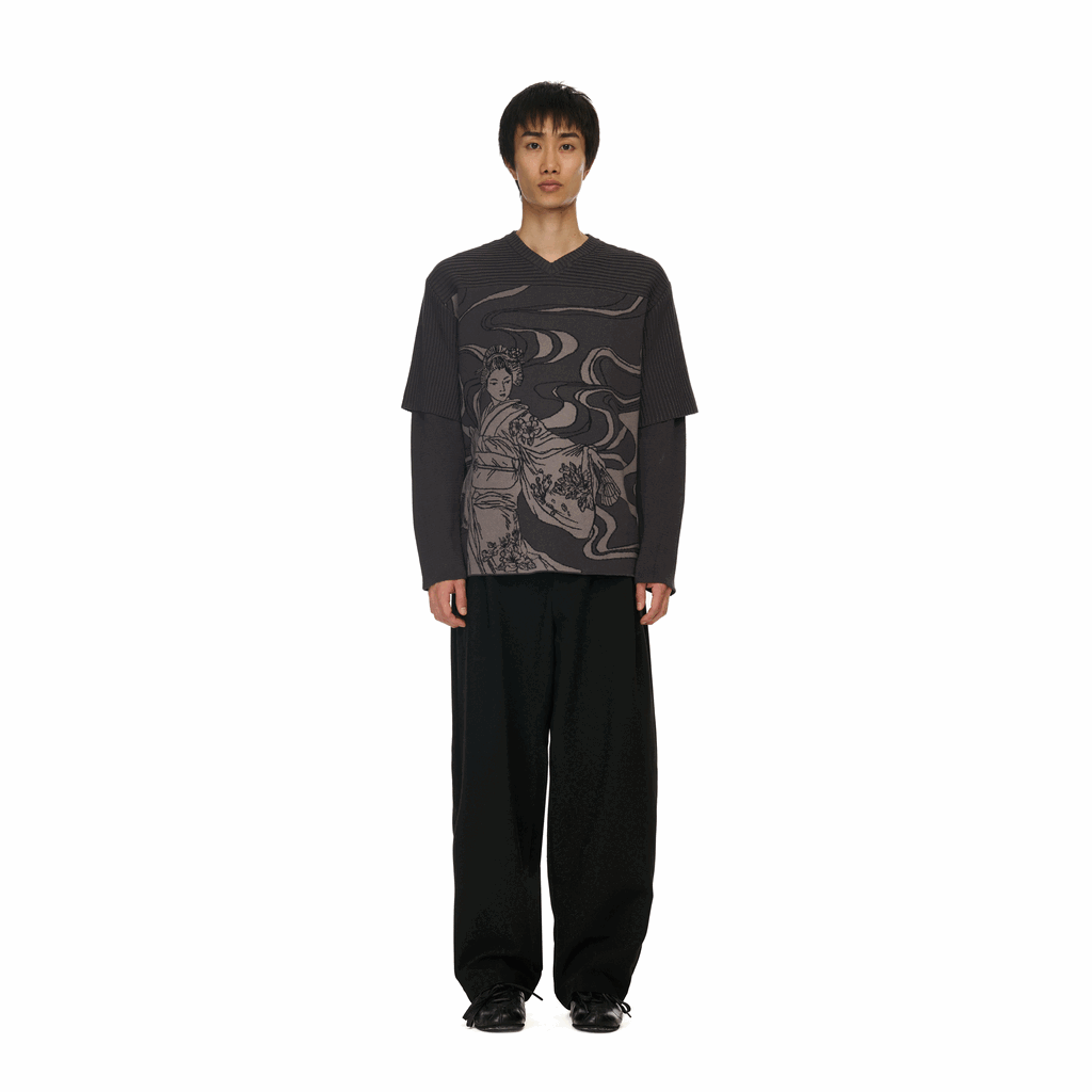 "yakuza" Layered knitted Jersey
