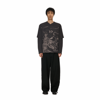 "yakuza" Layered knitted Jersey